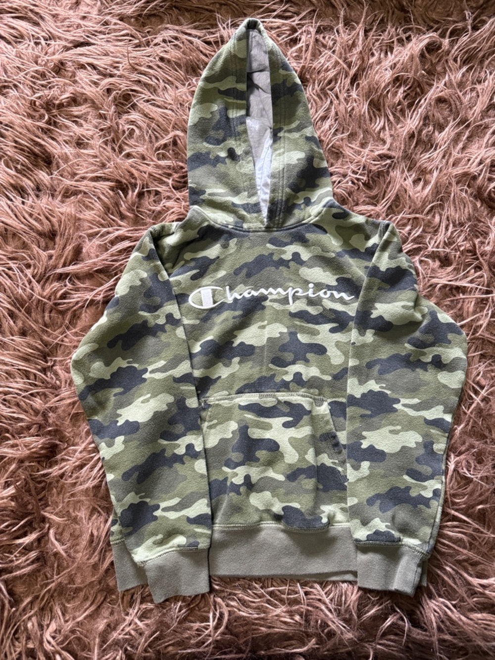 Champion Camo Pullover Hoodie - Green and Black